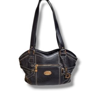 Boc Park Place Black Leather Shoulder Bag